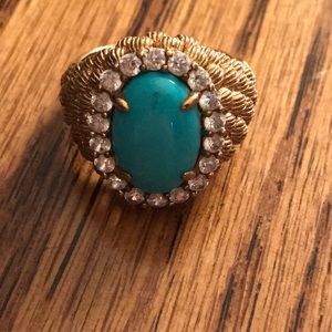 Genuine Turquoise Gold plated Ring